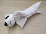 Подушка-игрушка Белая Собака, размер 60x40x5,5 см, фото 2